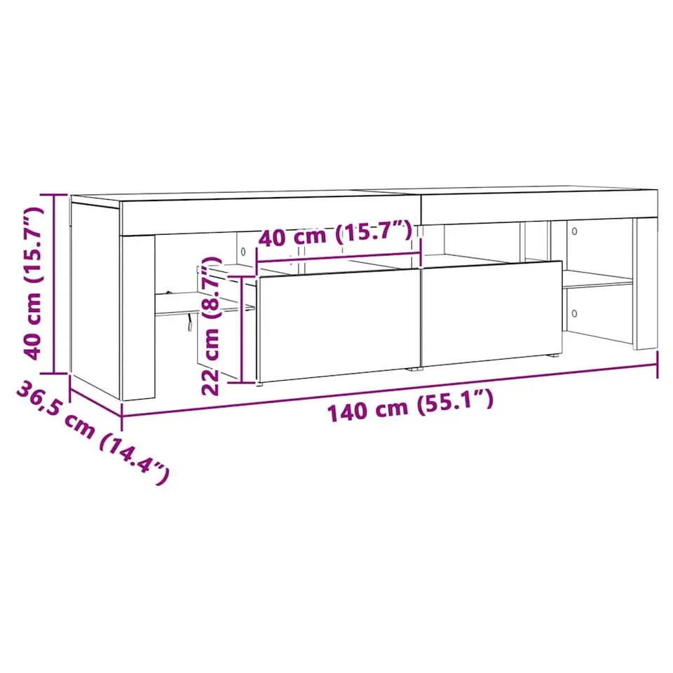 vidaXL - Tv-kast - Bruin - Bewerkt hout