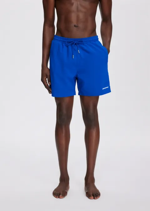Zwembroek met merk logo blauw (BLW.K)