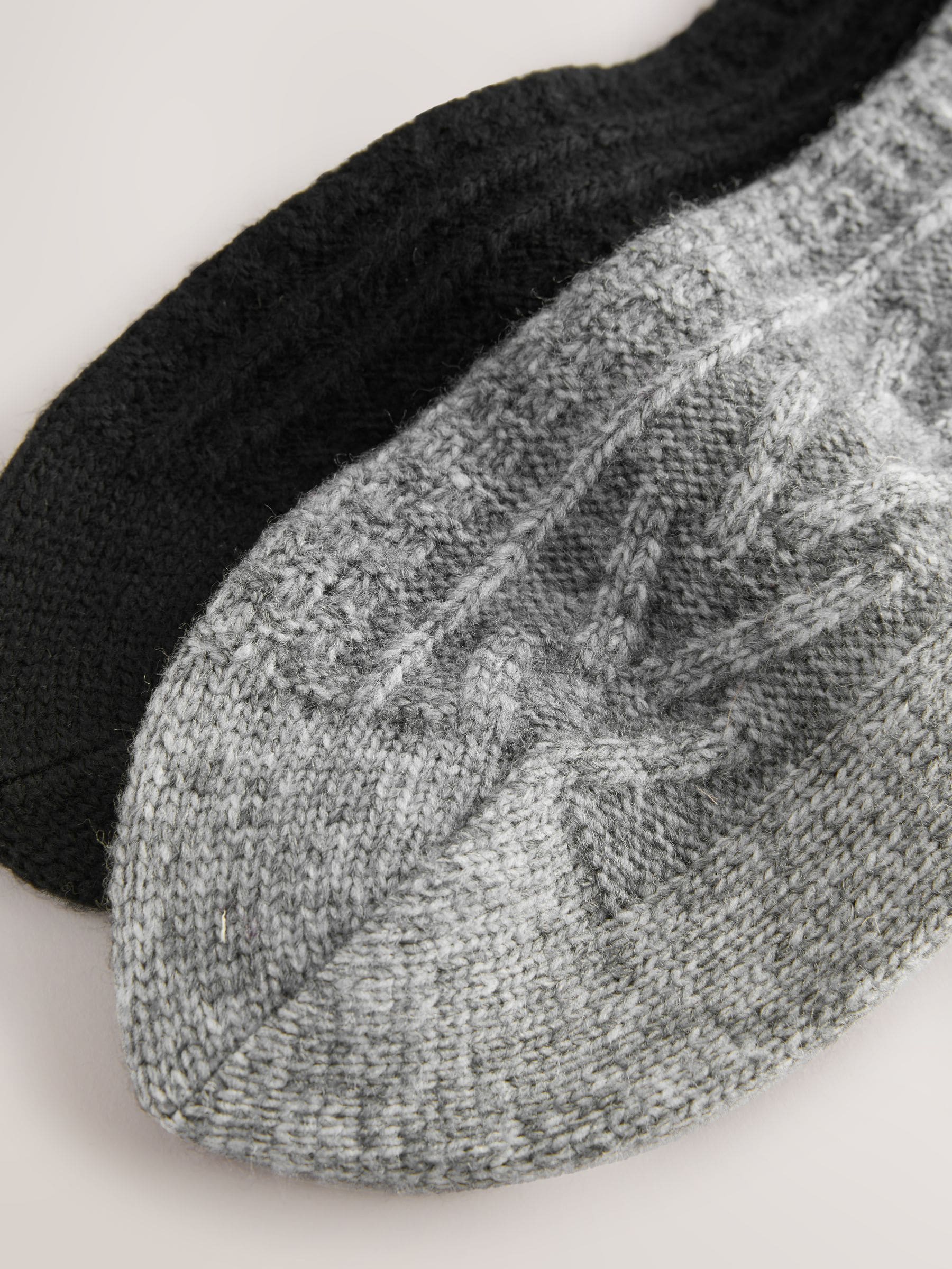 Zwart/grijs - Heavyweight Thermal Cable Socks 2 Pack