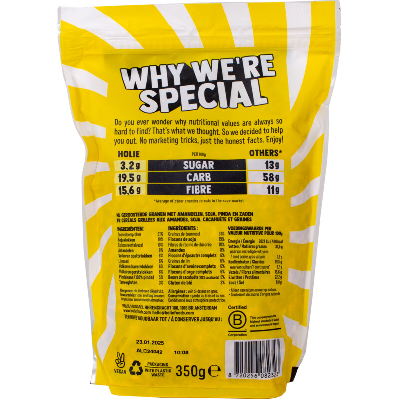 Holie's Granola low carb crunch nuts & seeds