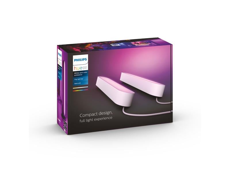 Philips Hue White & Color Ambiance Play 2er-Pack Lightbar B Hue Light Bar, Weiss (2 Stück)