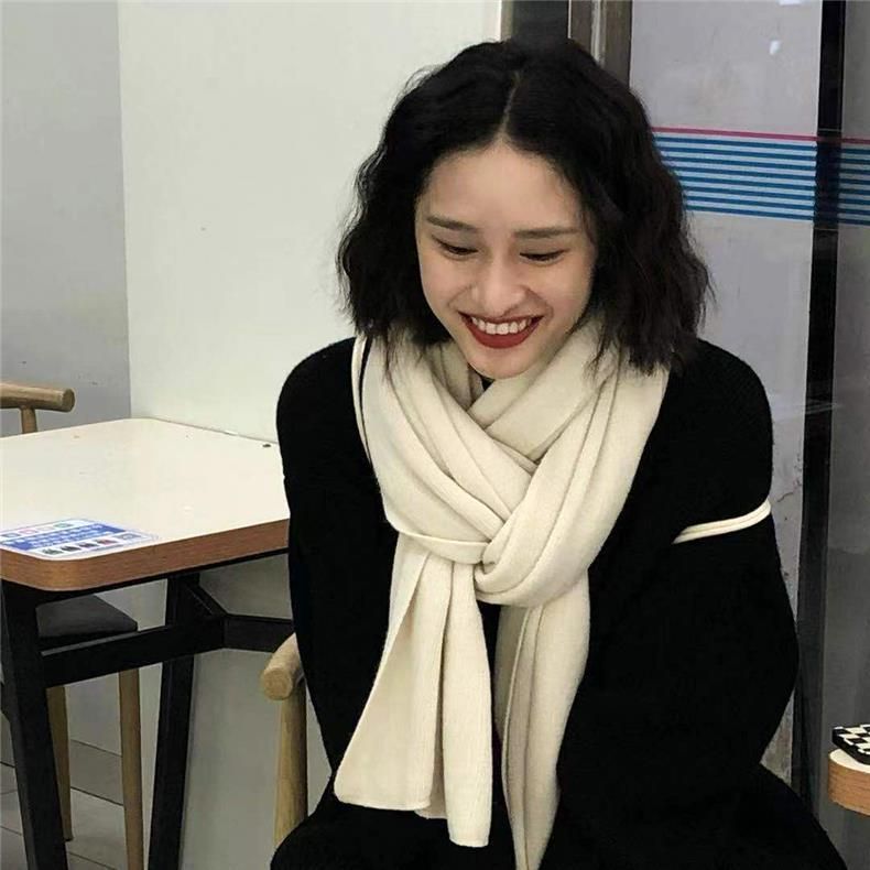 Hyeeun - Effen gebreide sjaal