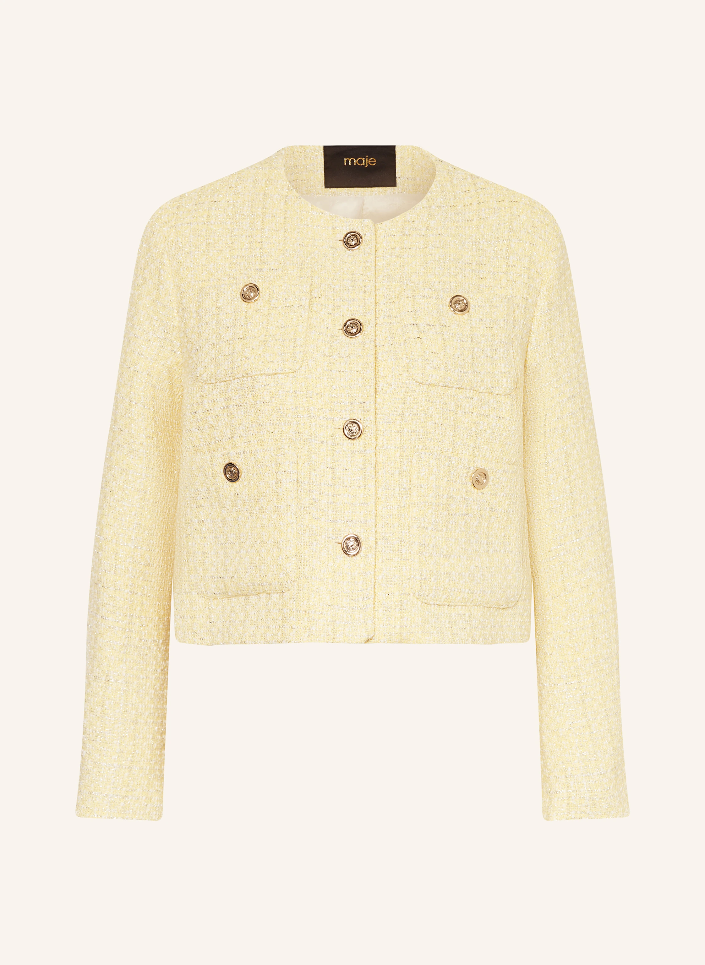 maje Bouclé-Jacke mit Glitzergarn