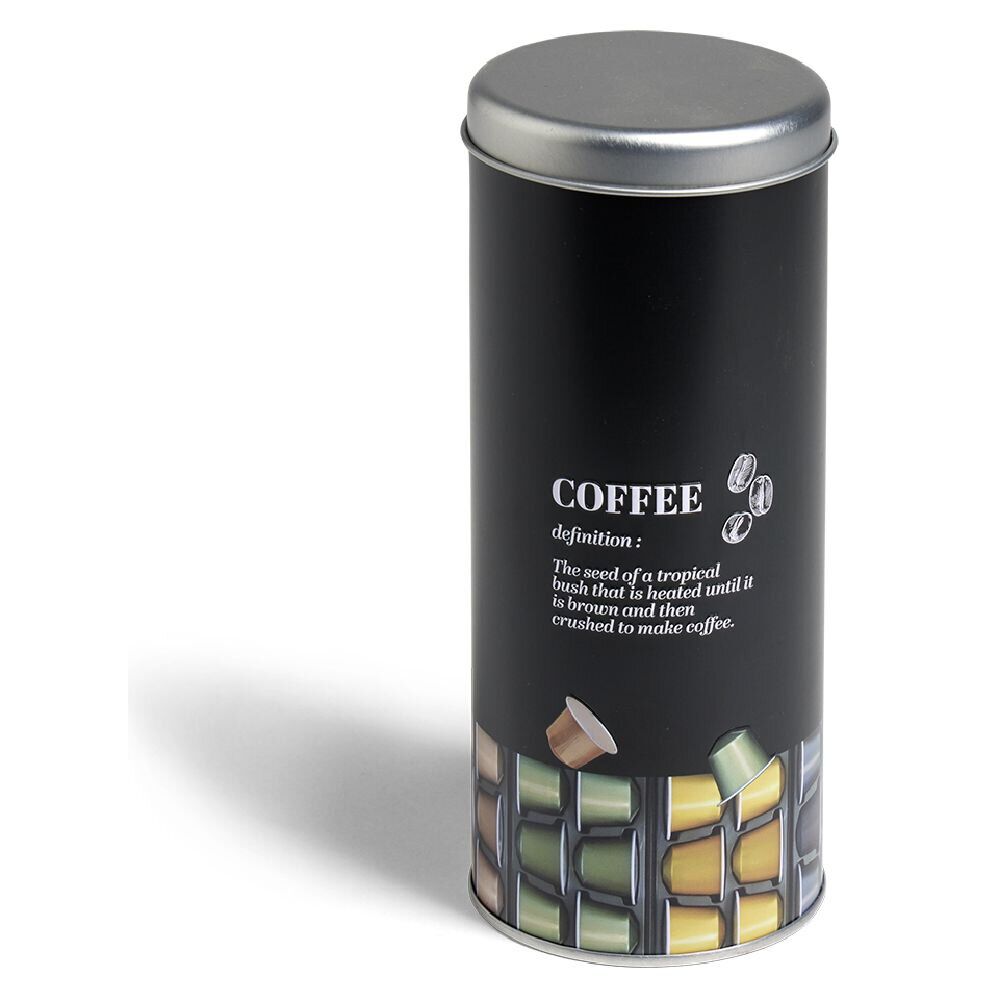 Boîte pour capsules de café en métal - Ø7,8xH18cm