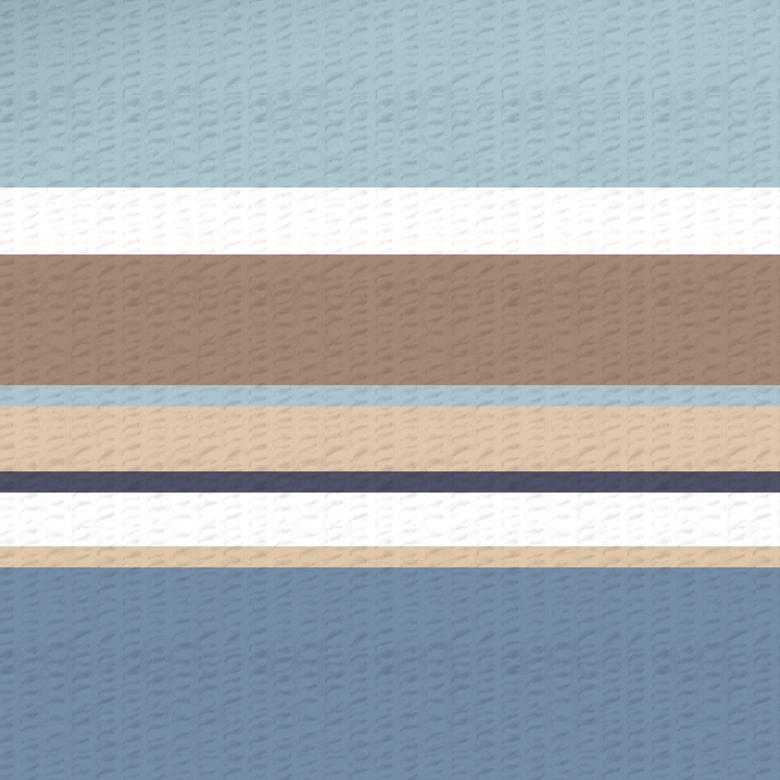 Bettwäsche Seersucker blau braun gestreift 50x70 Kissenbezug