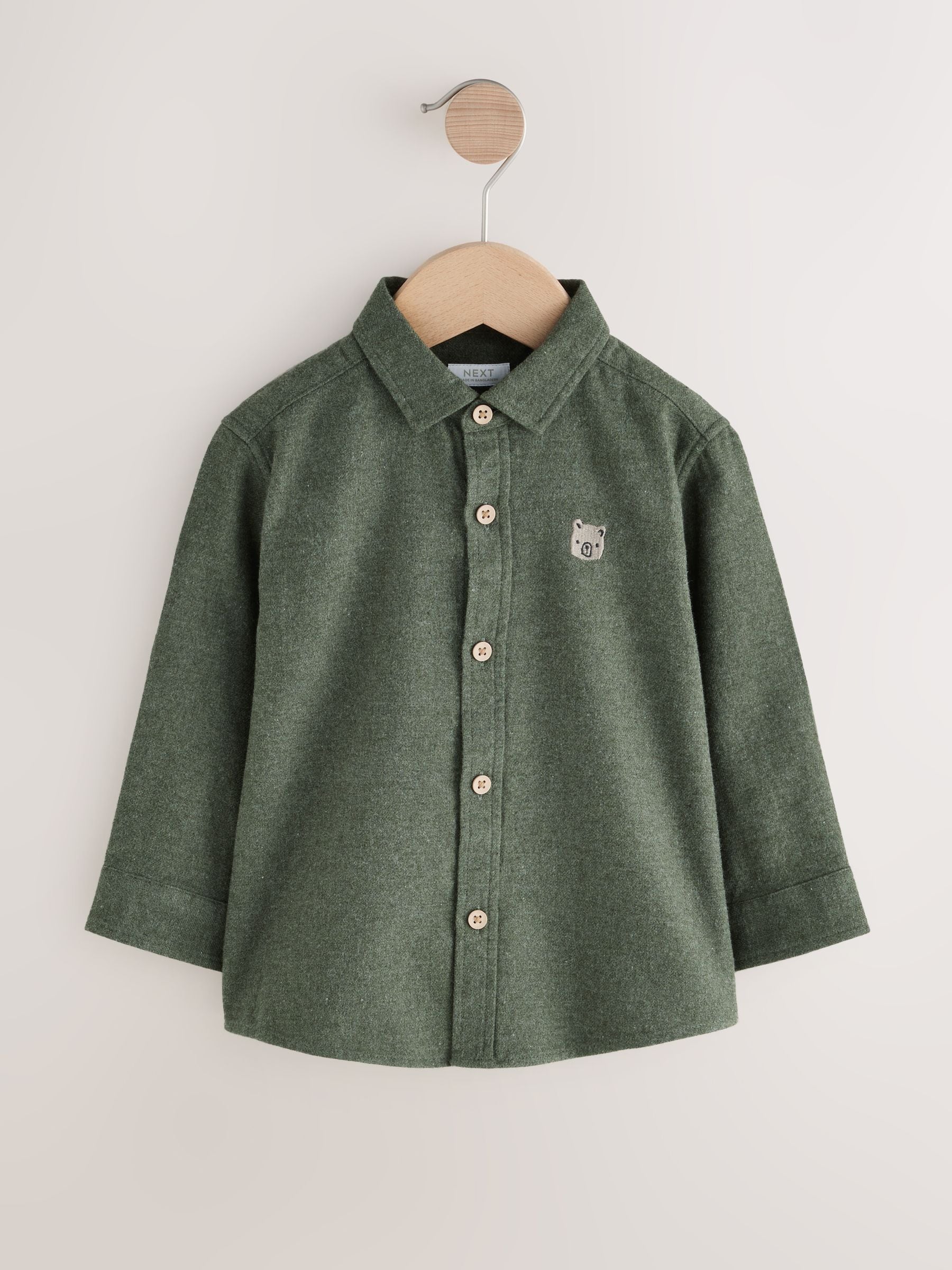 Groen - Shirt met melange-figuren en lange mouwen (3mnd-7jr)
