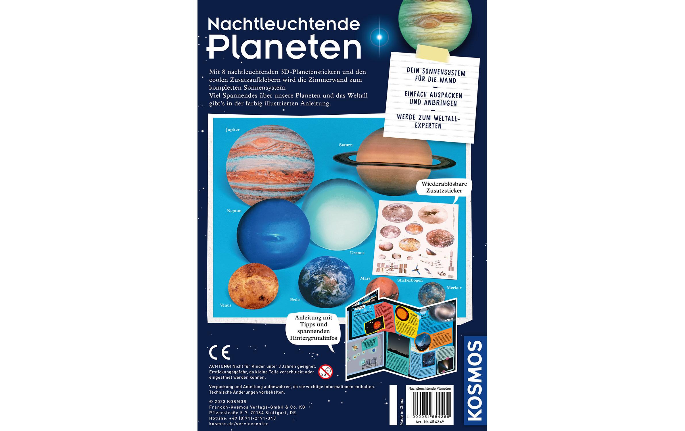 Experimentierkasten Nachtleuchtende PlanetenWandsticker in 3D