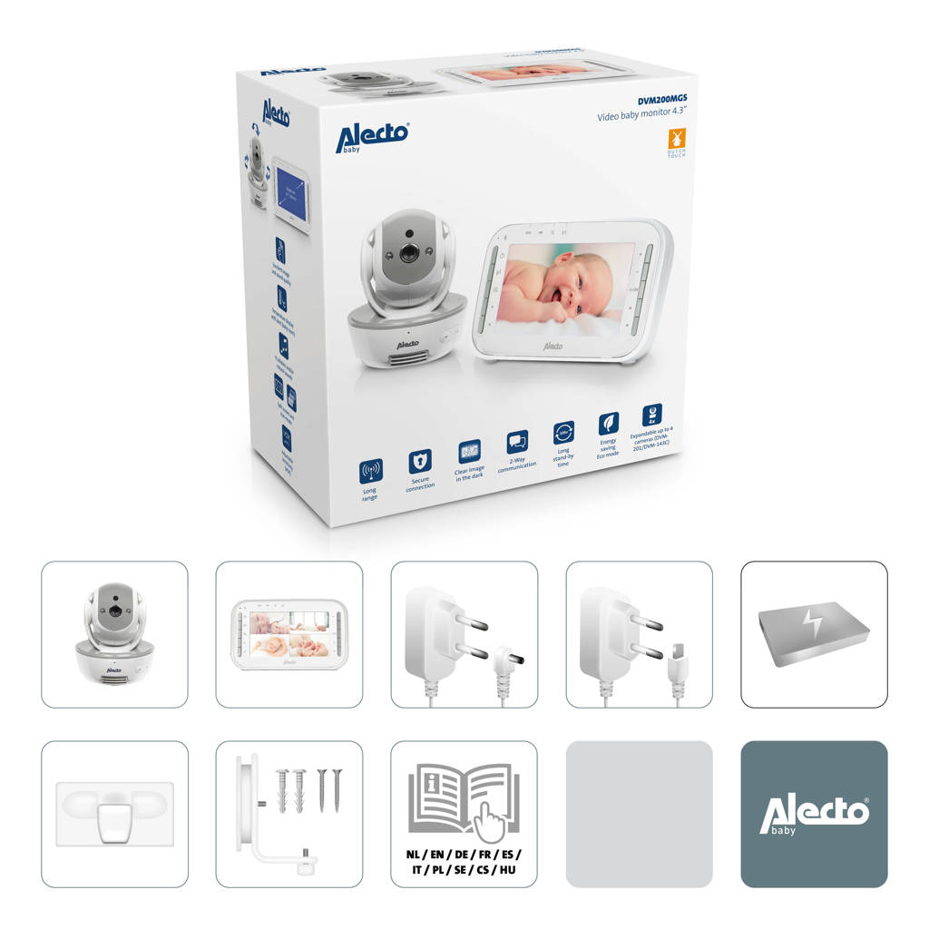 BW600 DVM200MGS babyfoon met camera en 4.3