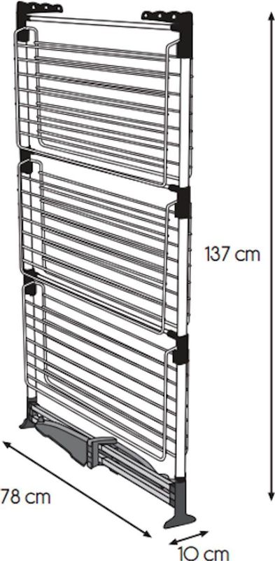 Tomado - Metaltex - Ciclone Droogtoren - 40m drooglengte - Zwart - 5 jaar garantie