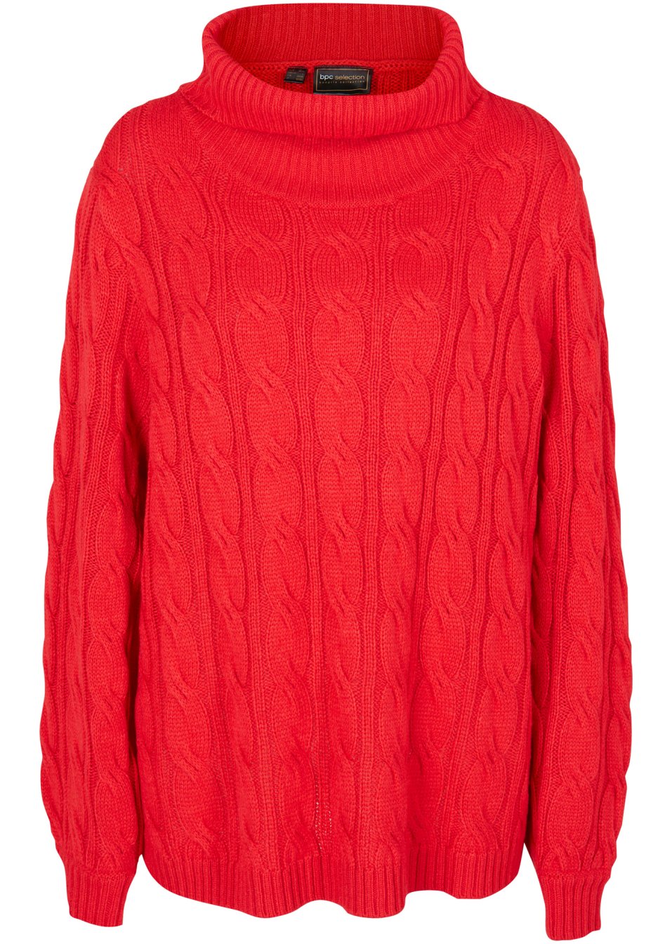 Pull col roulé à motif torsadé