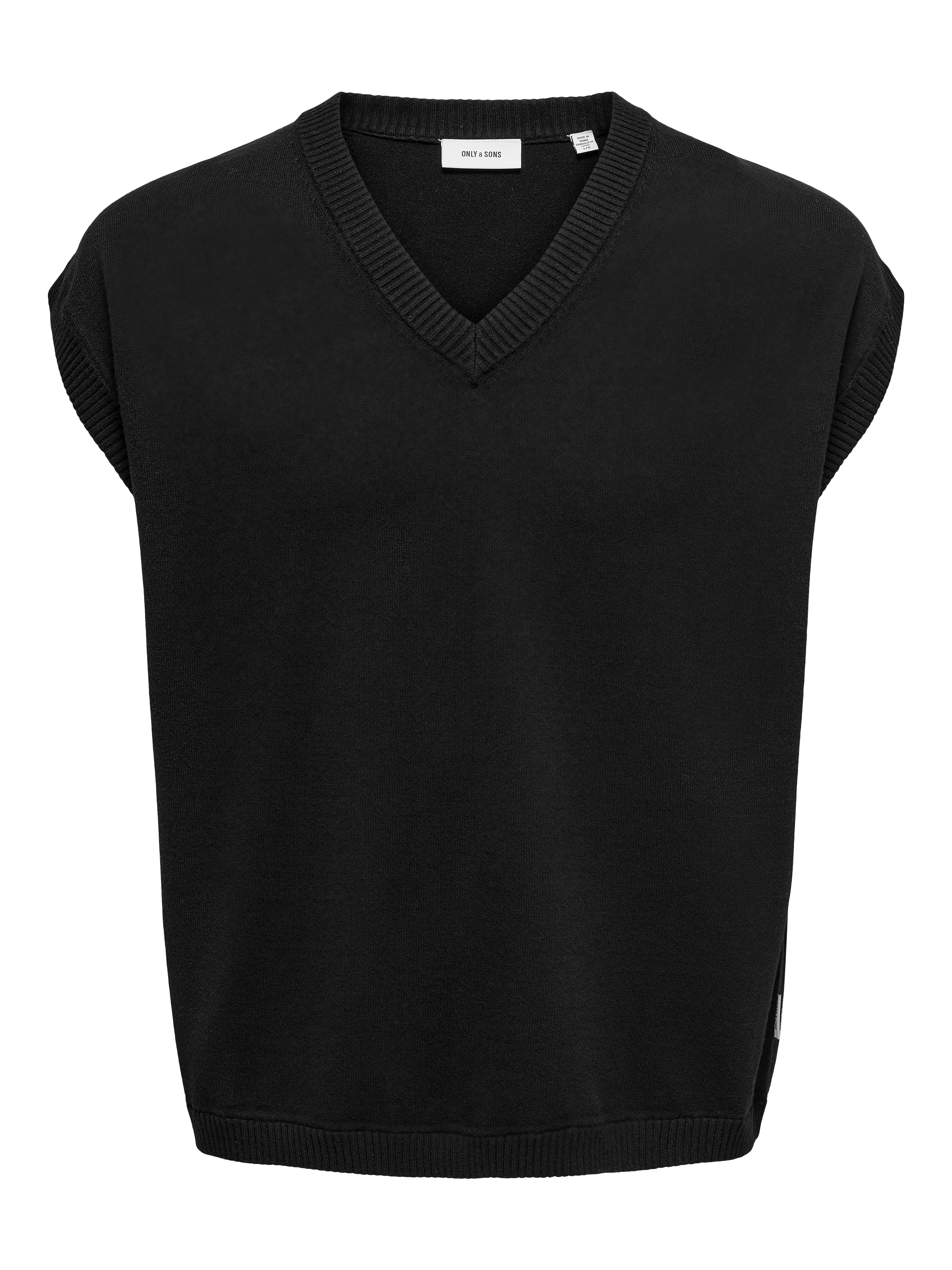 ONSLUSIM Strickweste Black