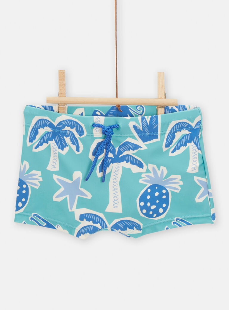 Boxer de bain à motif palmier pour garçon