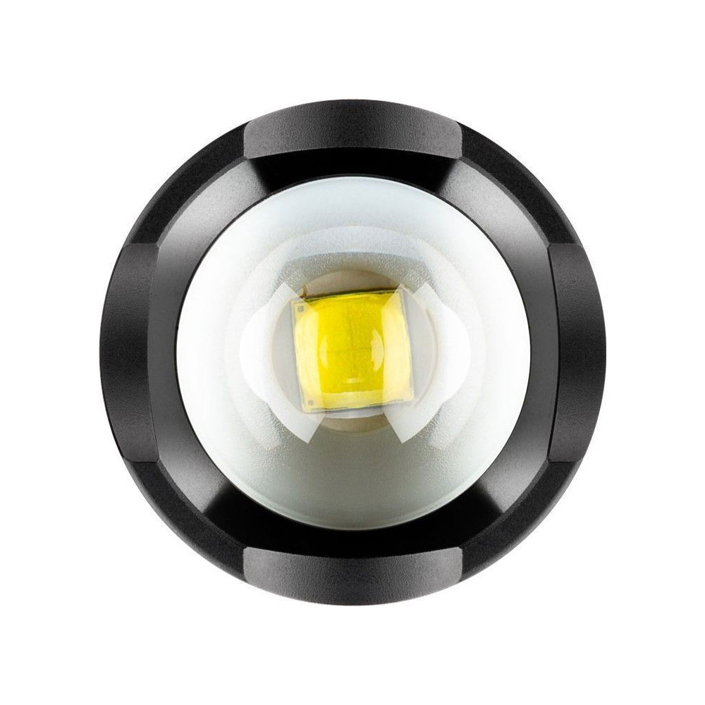 1500LM  Aluminium LED Taschenlampe Super Bright IPX7 (Batteriebetrieben) - Schwarz
