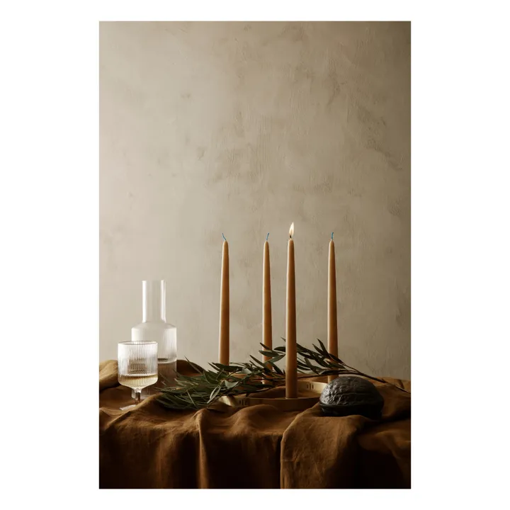 Ferm Living Bougie Dipped - Set de 2 | Ambre