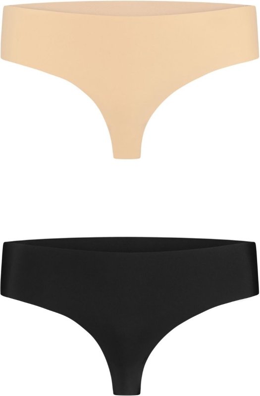 Bye Bra Onzichtbare String Beige Zwart 2 Pack