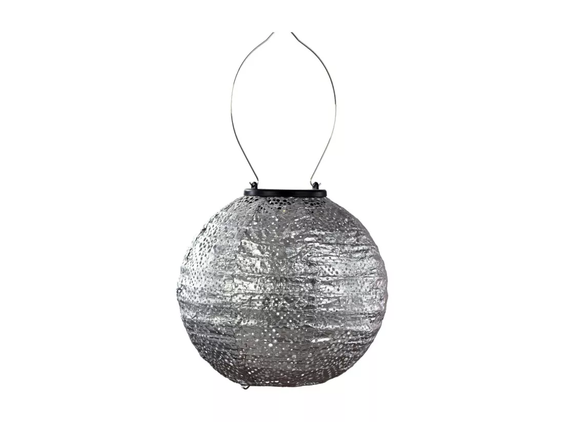 Lanterne solaire Round 20 cm Topaze - Argent