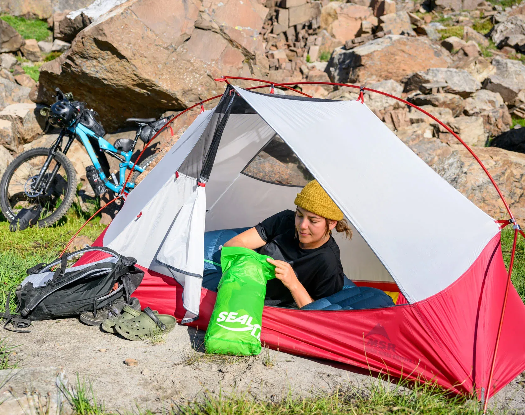 MSR Hubba Hubba Bikepack 1-Person Tent Green