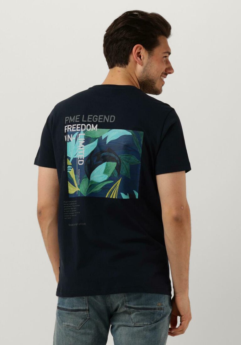 PME LEGEND blauwe pme legend t-shirt short sleeve r-neck single jersey