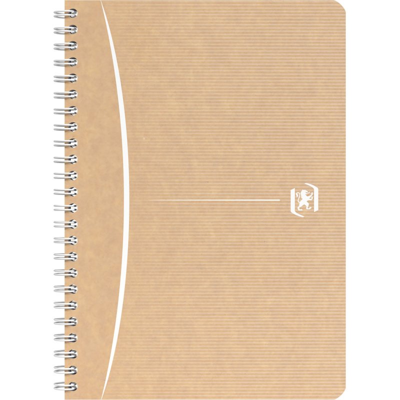 Cahier recyclé spirale Oxford Touareg A5 14,8 x 21 cm petits carreaux 100 pages