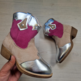 Colored cowboy boots - silver