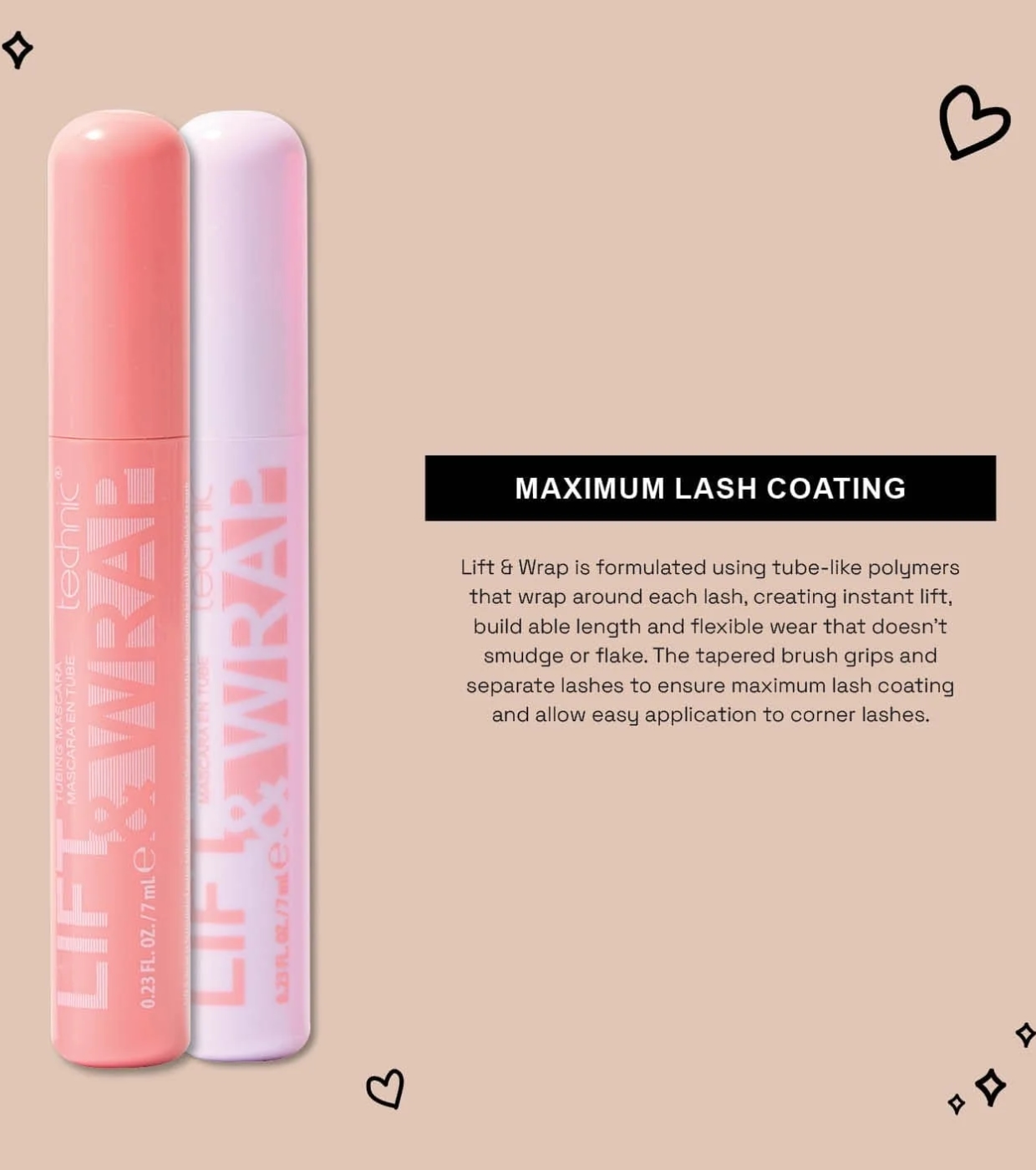 Technic Cosmetics - Máscara Lift & Wrap - Black