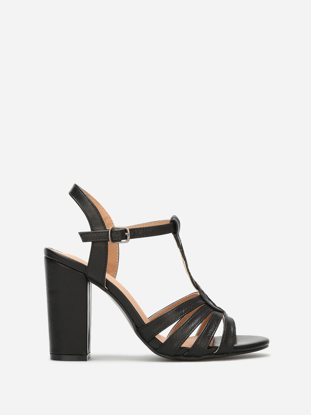 Sandales à brides torsadées- Noir
