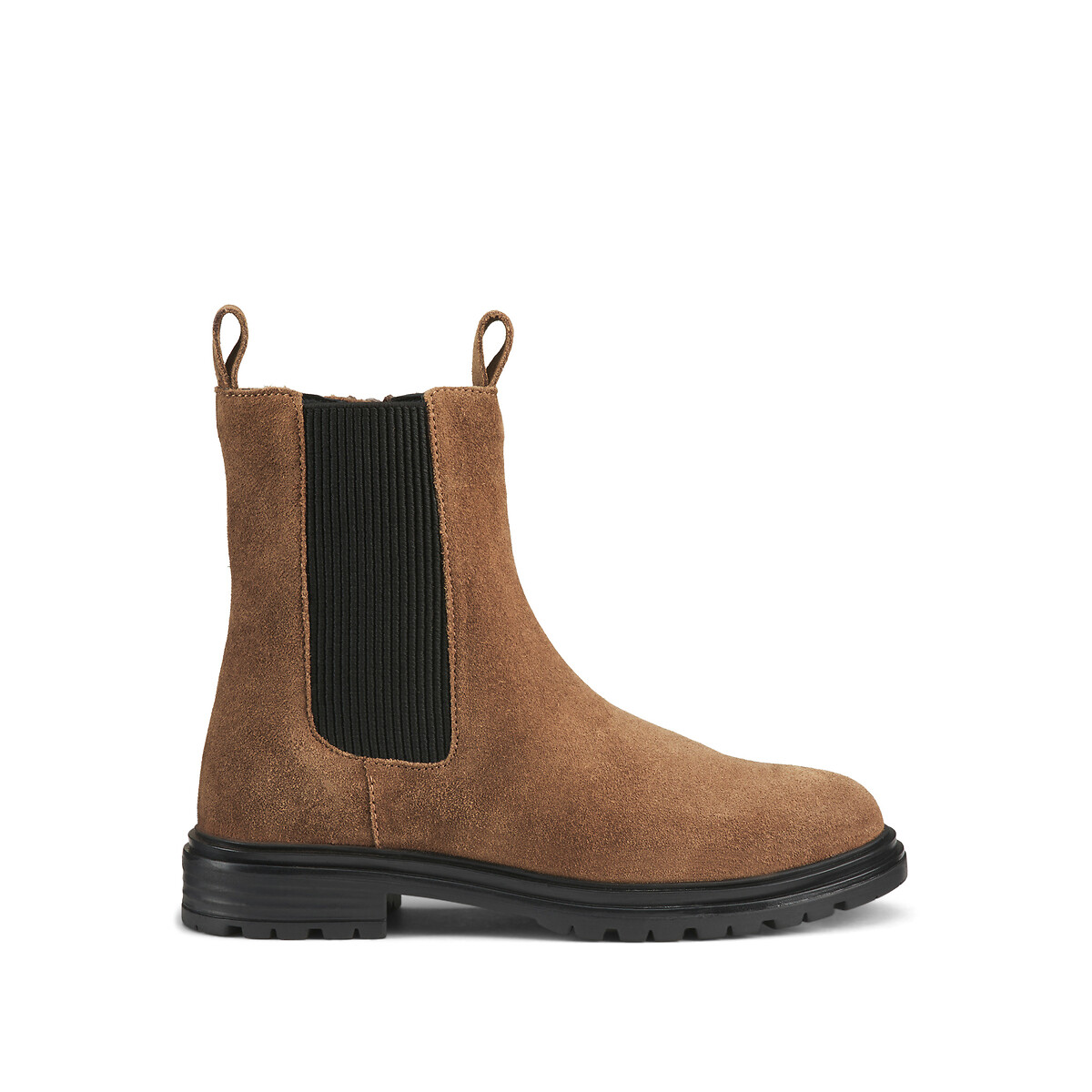 COLEÇÕES LA REDOUTE<br>Botas com detalhes em elastano, na cor vermelha