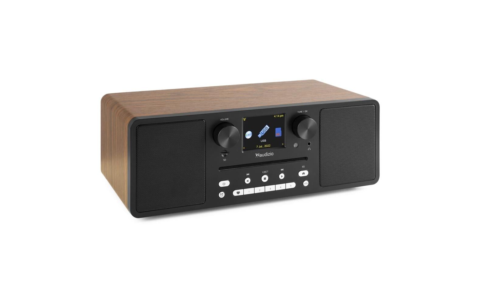 Internet Radio Naples Braun<br>Digitales Musiksystem mit CD, Bluetooth, DAB+- und Internetradio