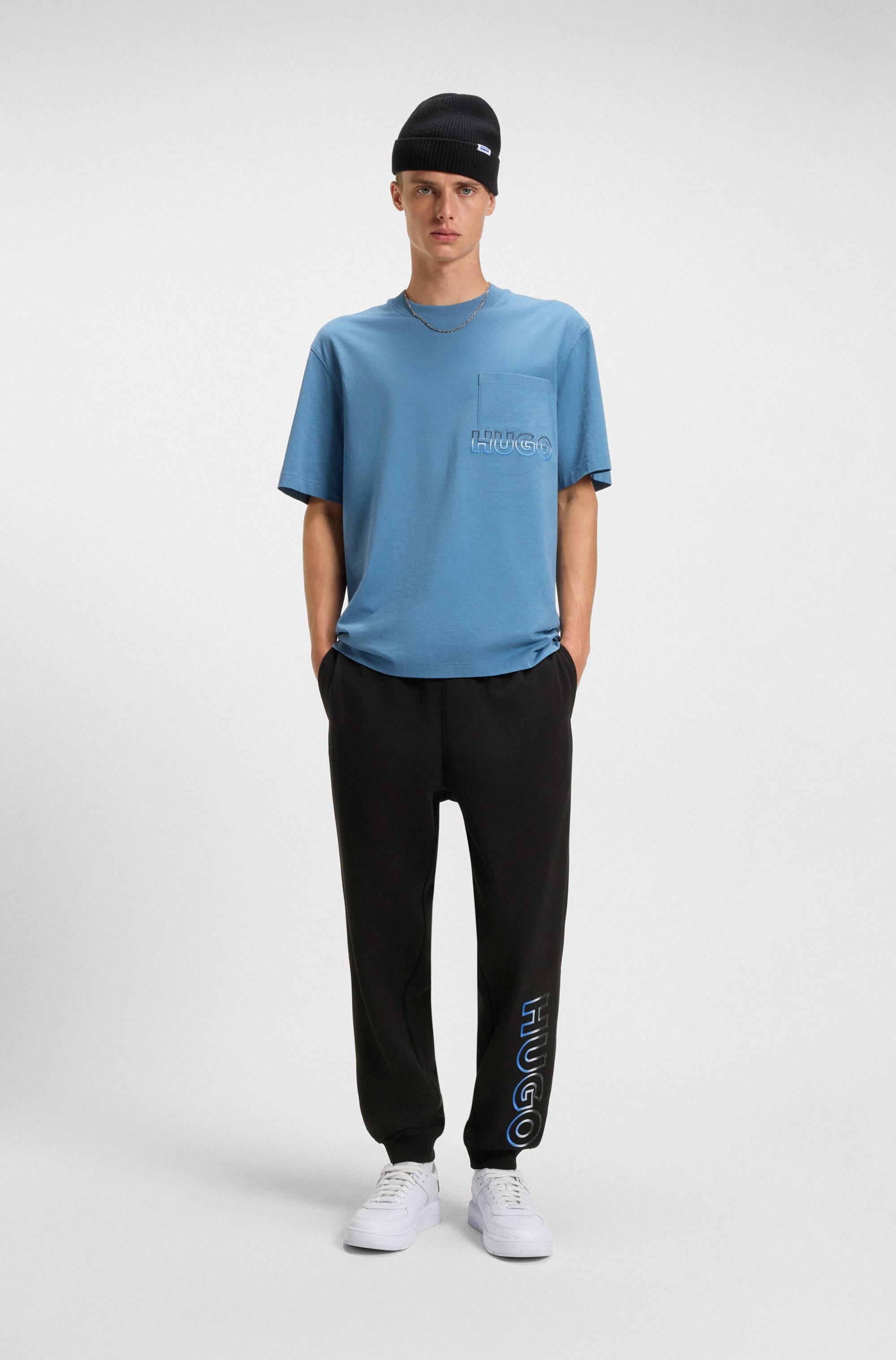 HUGO Blue Sweathose »Nogtro«  elastischer Bund, regular fit, Saumbündchen, Logodruck