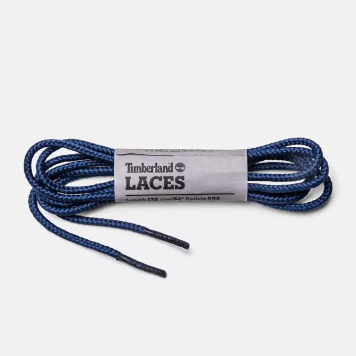 Lacets de rechange ronds en nylon 132 cm en bleu marine
