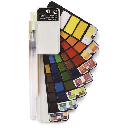 I LOVE ART Aquarellfarben Fächer-Set