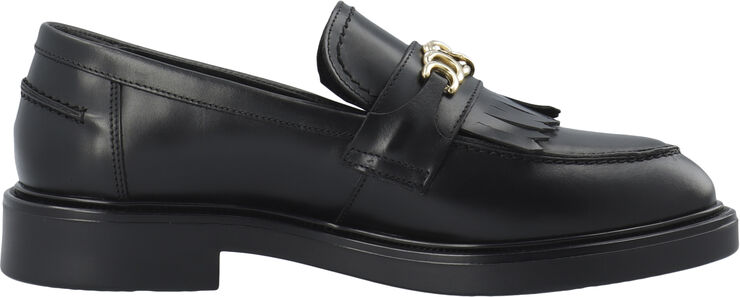 Bianco BIAADDA Fringe Chain Loafer Polido Black