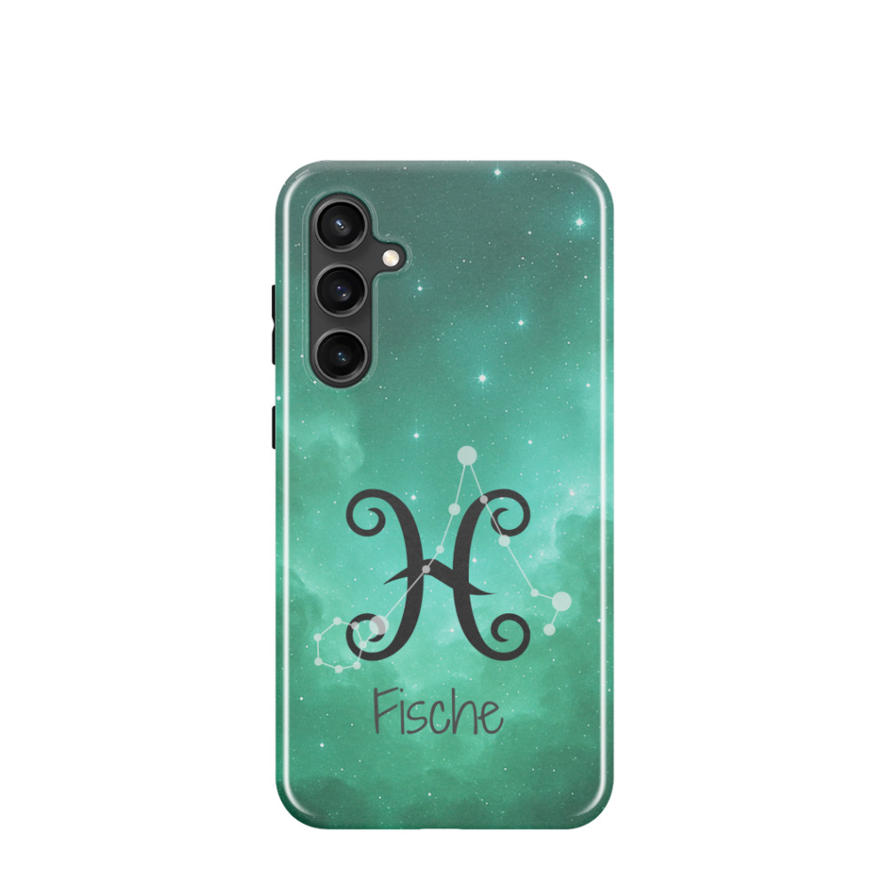 Samsung Galaxy S23 FE Hybrid (Kunststoff / Gummi) Hülle Fische 2 - Grün