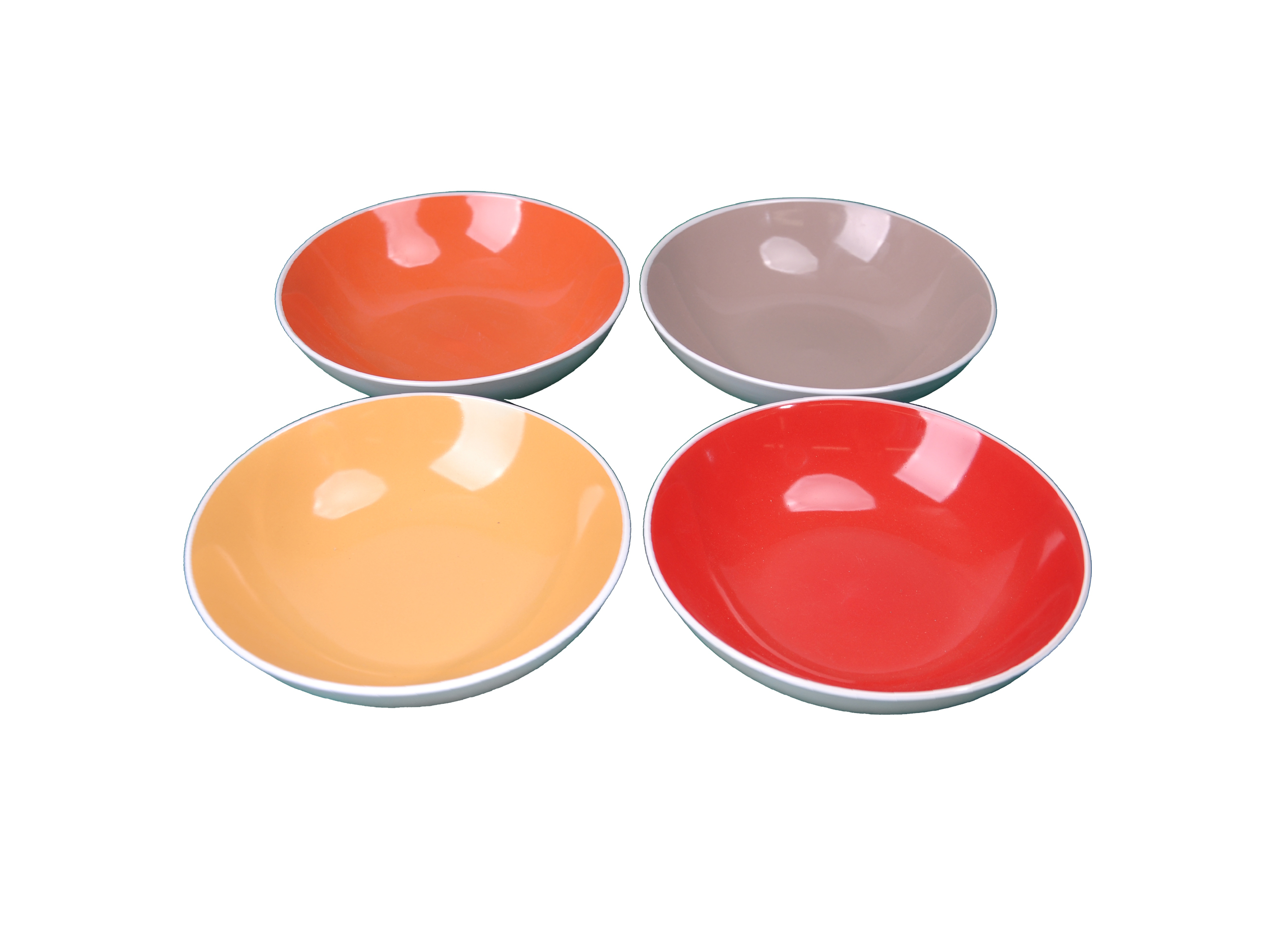 CONJUNTO DE 4 PRATOS DE SOPA ACTUEL GRÊS 4 CORES 20.5CM