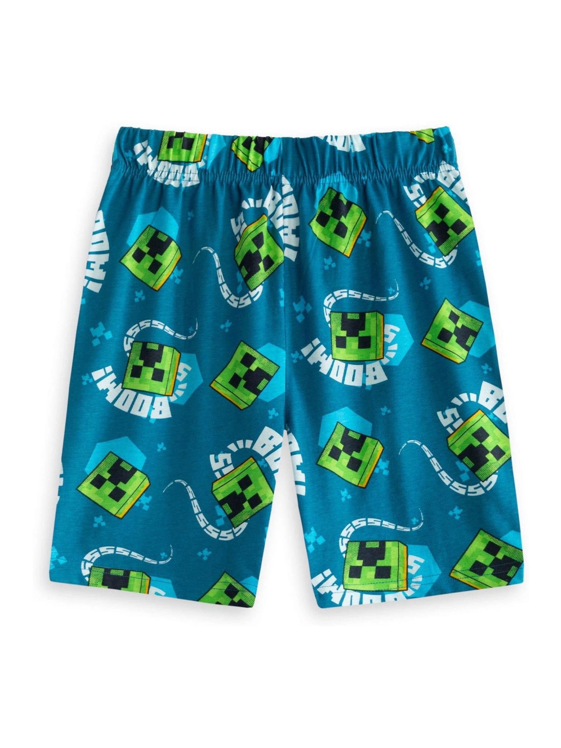 Blauw - Vanilla Underground Boys 100% Cotton Minecraft Short Sleeve Short Leg Pyjamas Set Pack of 2