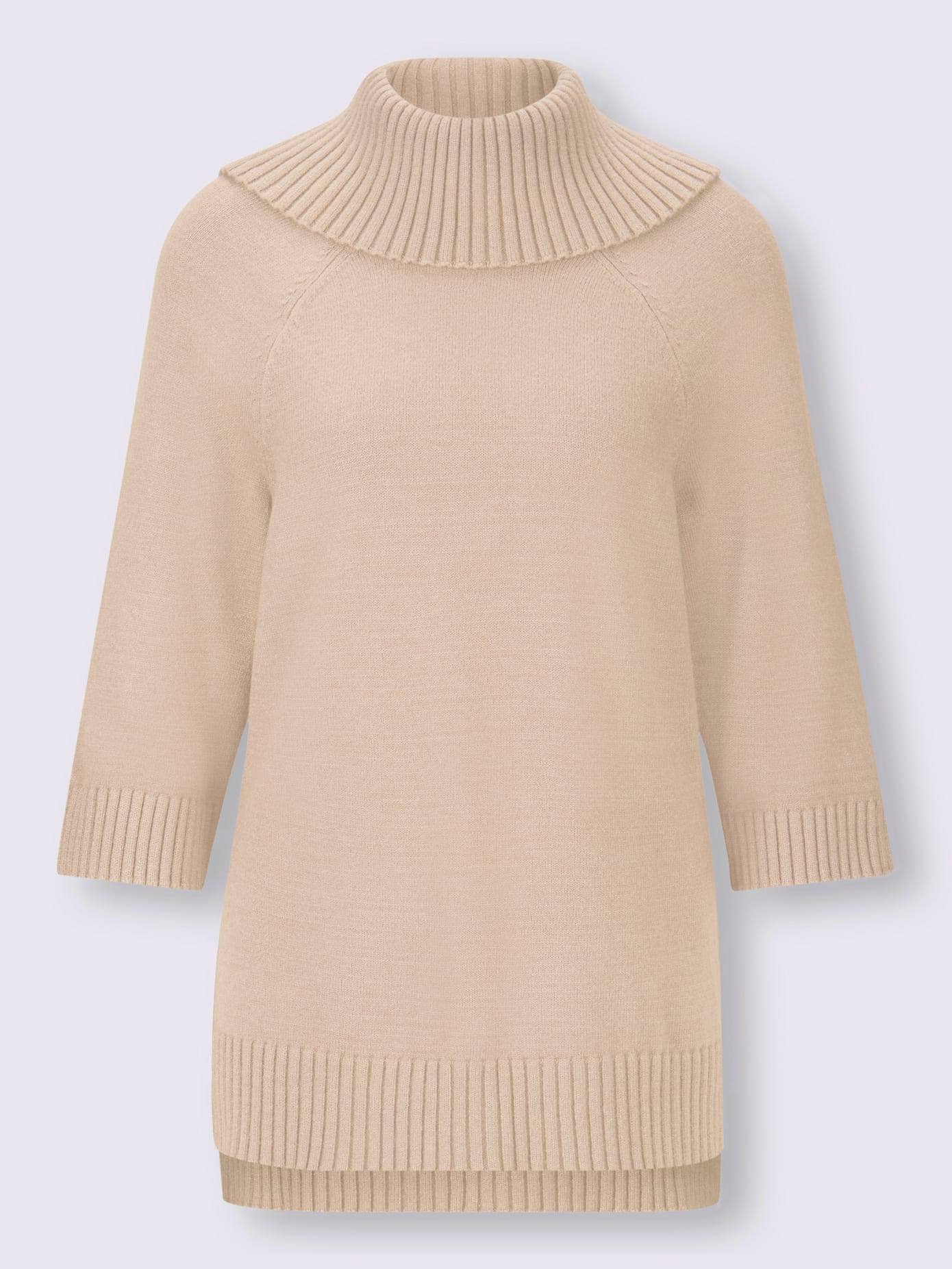 Pull à col roulé plus long au dos