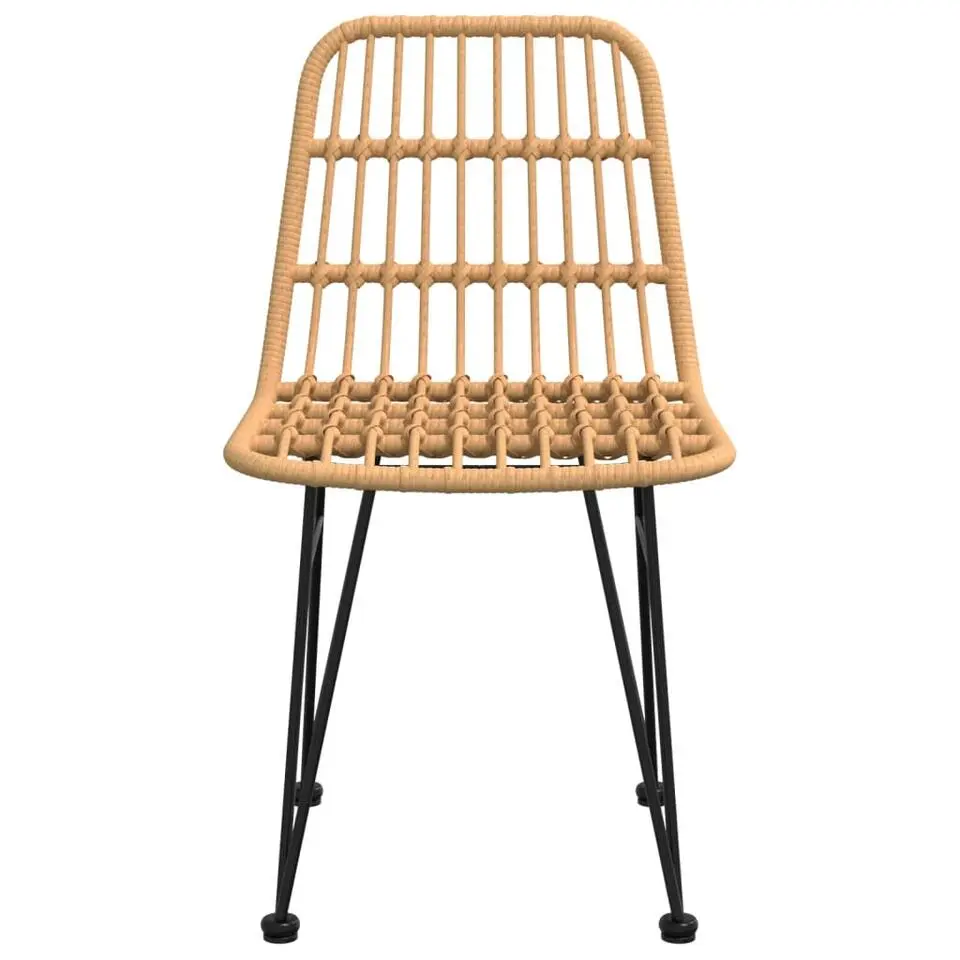 vidaXL - Tuinstoelen - Bruin - Staal - 2 stuks -48x62x84 cm