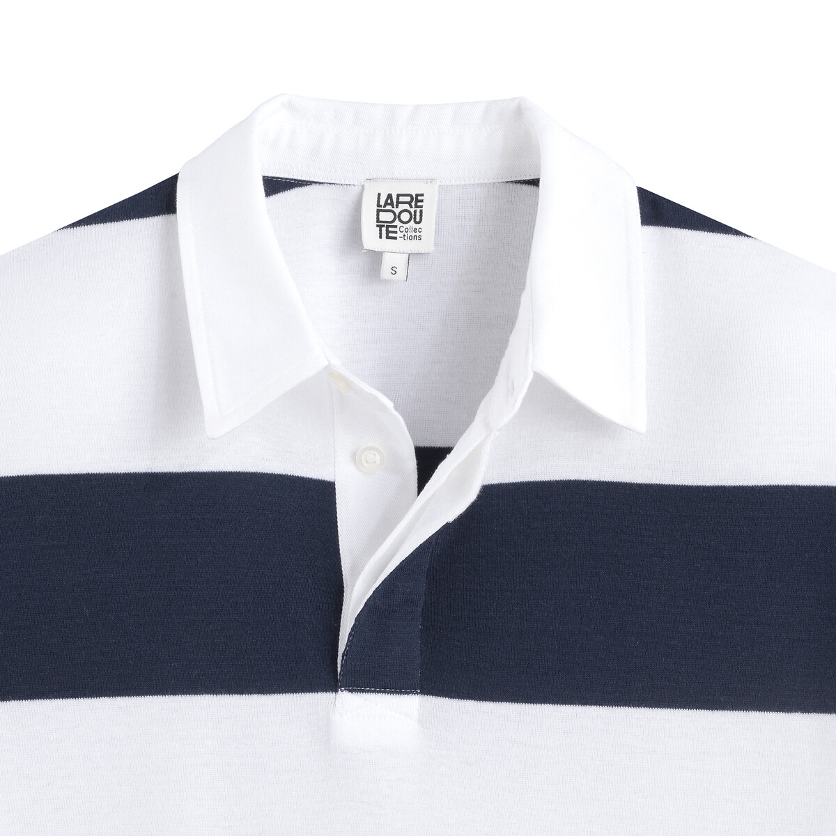 COLEÇÕES LA REDOUTE<br>Polo listrada, mangas compridas