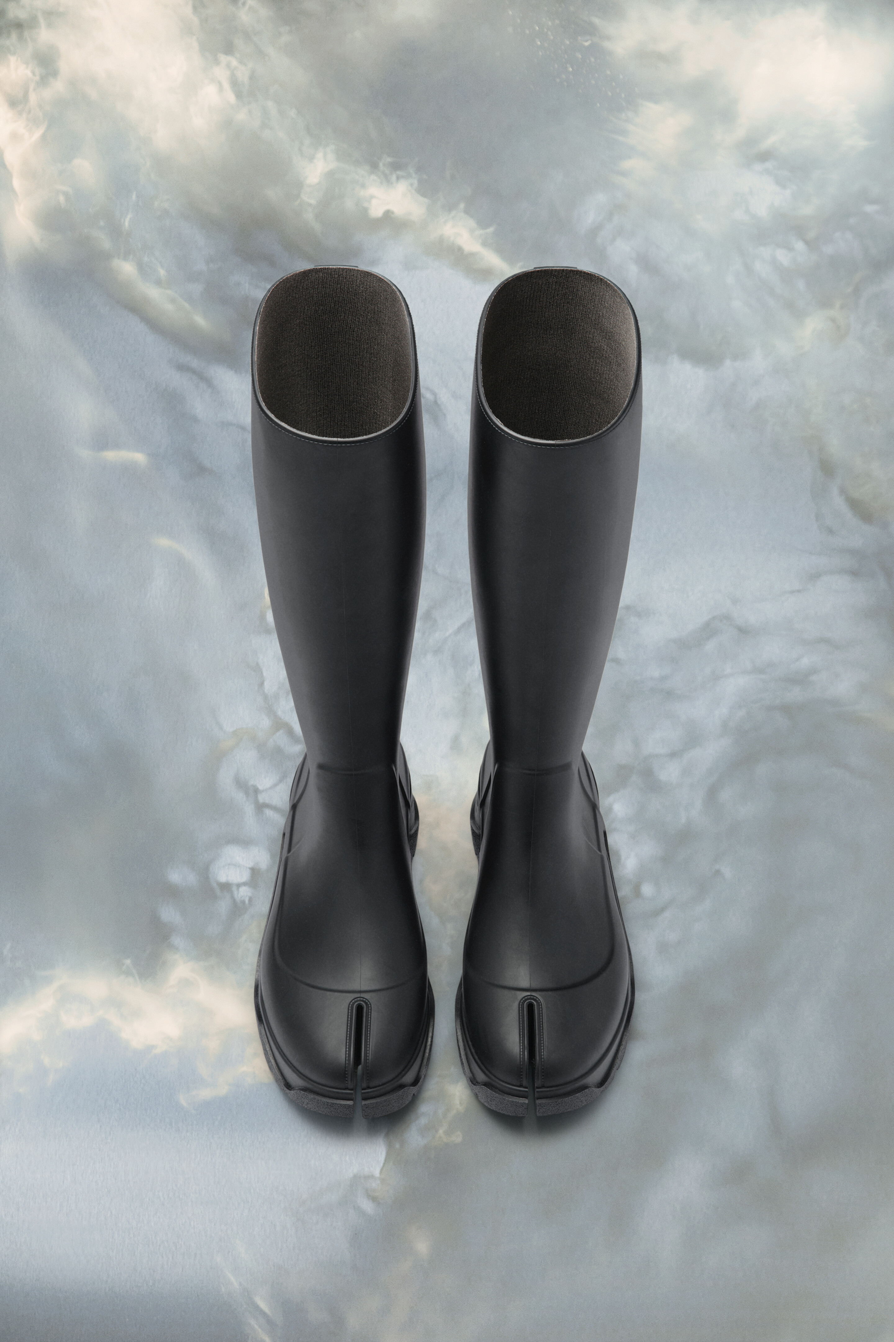 Bottes en rubber Tabi pour homme Noir