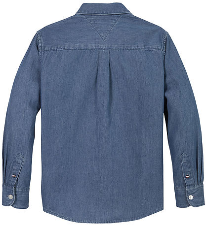 Tommy Hilfiger Hemd - Denim Chambray - Denim Medium+ Waschung