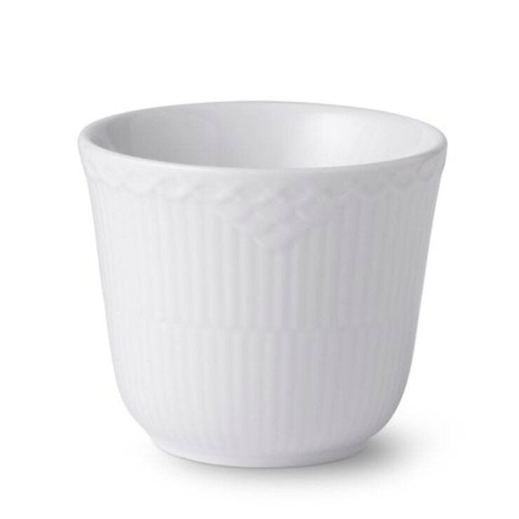 Royal Copenhagen HVID RIFLET HALVBLONDE TERMOKOP 26 CL Hvid