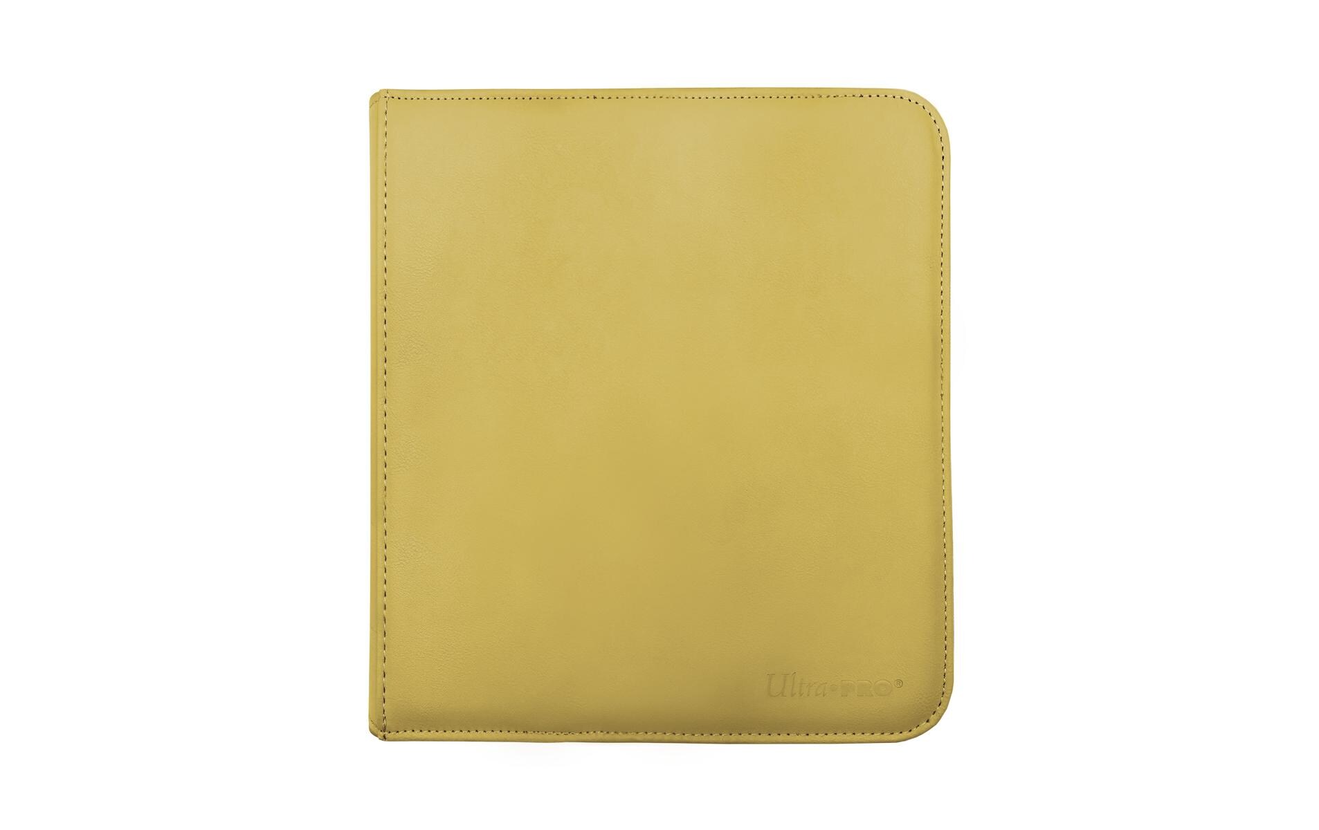 Karten-Album Pro-Binder Zippered Yellow 12-PocketKartenalbum mit gepolstertem Kunstledereinband