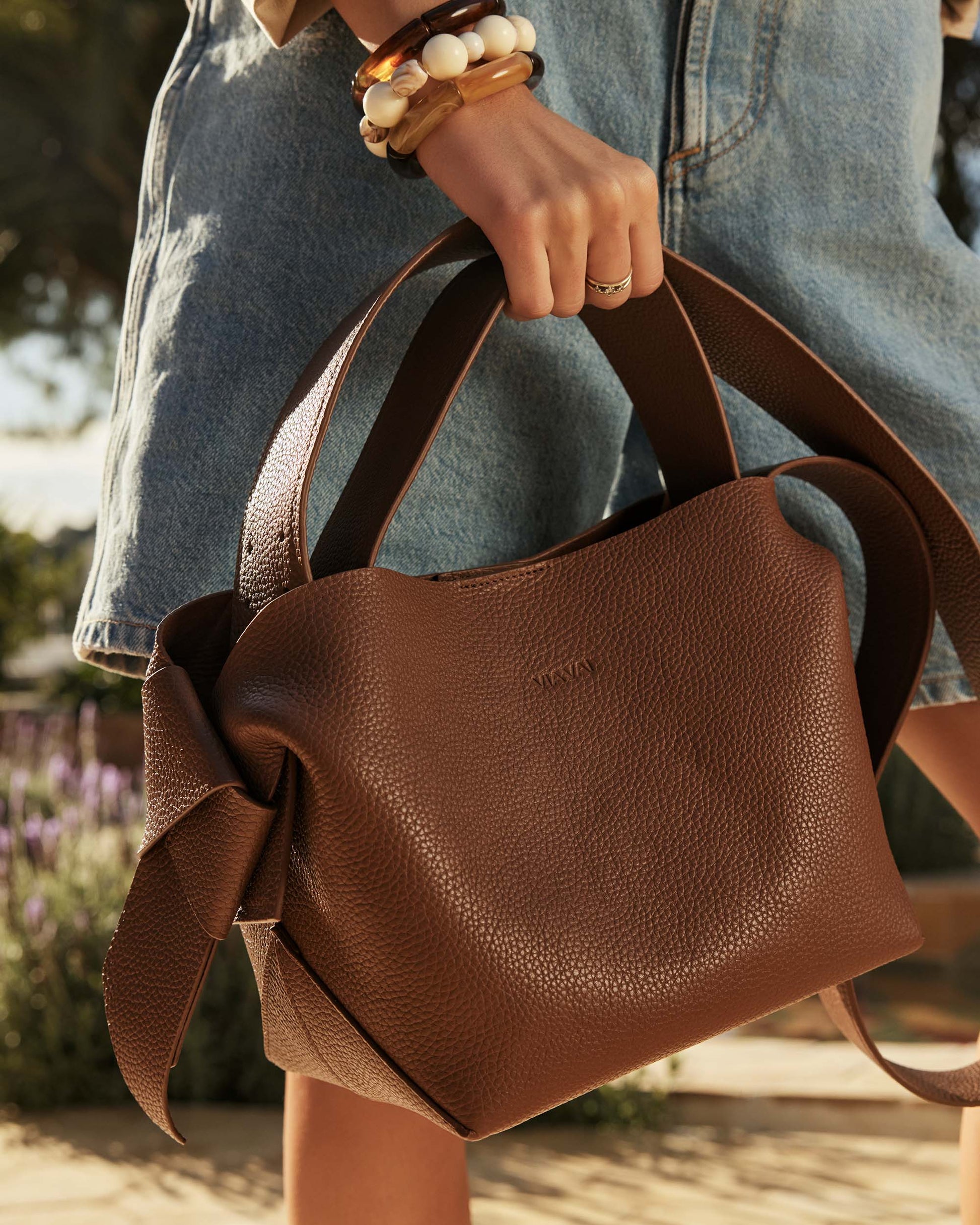 VIA VAI cognac crossbody tas Nodo Fabi