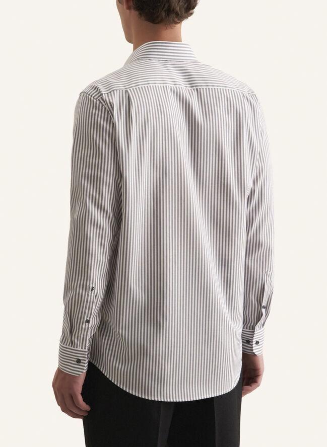 Seidensticker Business Shirt Regular Long sleeve Kent-Collar Stripes Grey