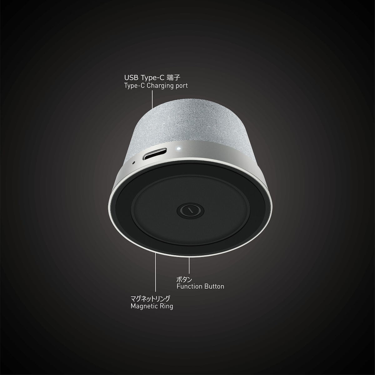 NÖRDIC Bluetooth 5.3 høyttaler med magnet 3W IPX6 sølv