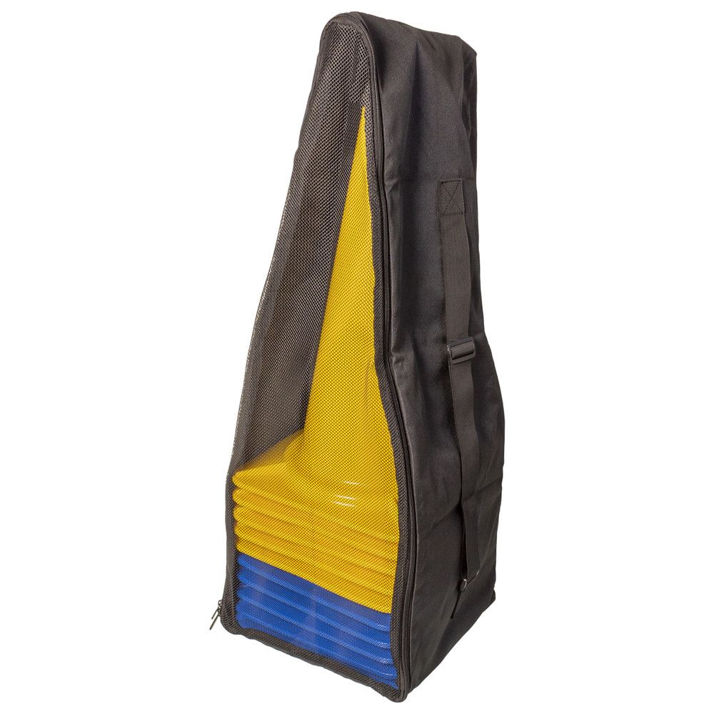 Dönges XXL-Pylonen 10er-Set, blau/gelb mit Transporttasche