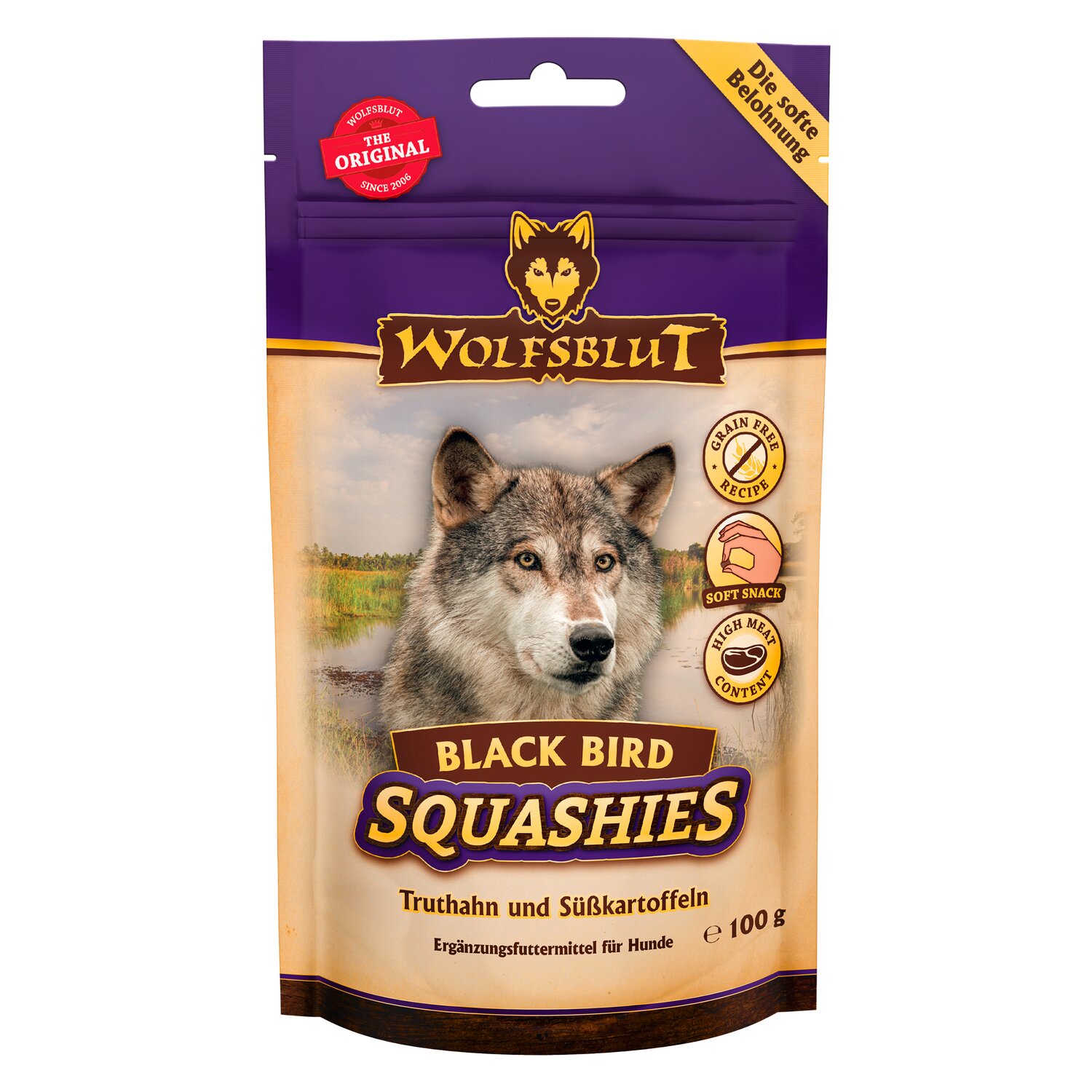 WOLFSBLUT Hundesnack Squashies - 100 g - Truthahn