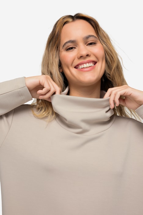 Sweatshirt, Rollkragen, Langarm
