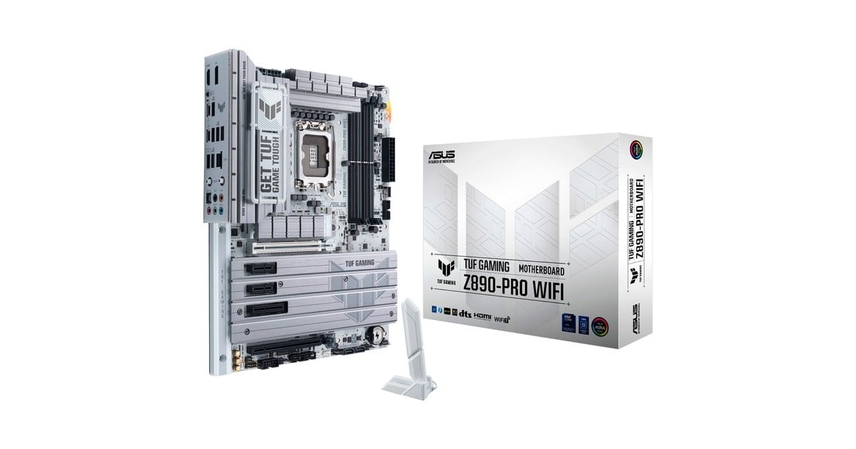 ASUSTUF Gaming Z890-PRO WIFI socket 1851 moederbord  (RAID, 2.5Gb-LAN, Wi-Fi 7, BT, Sound, ATX)