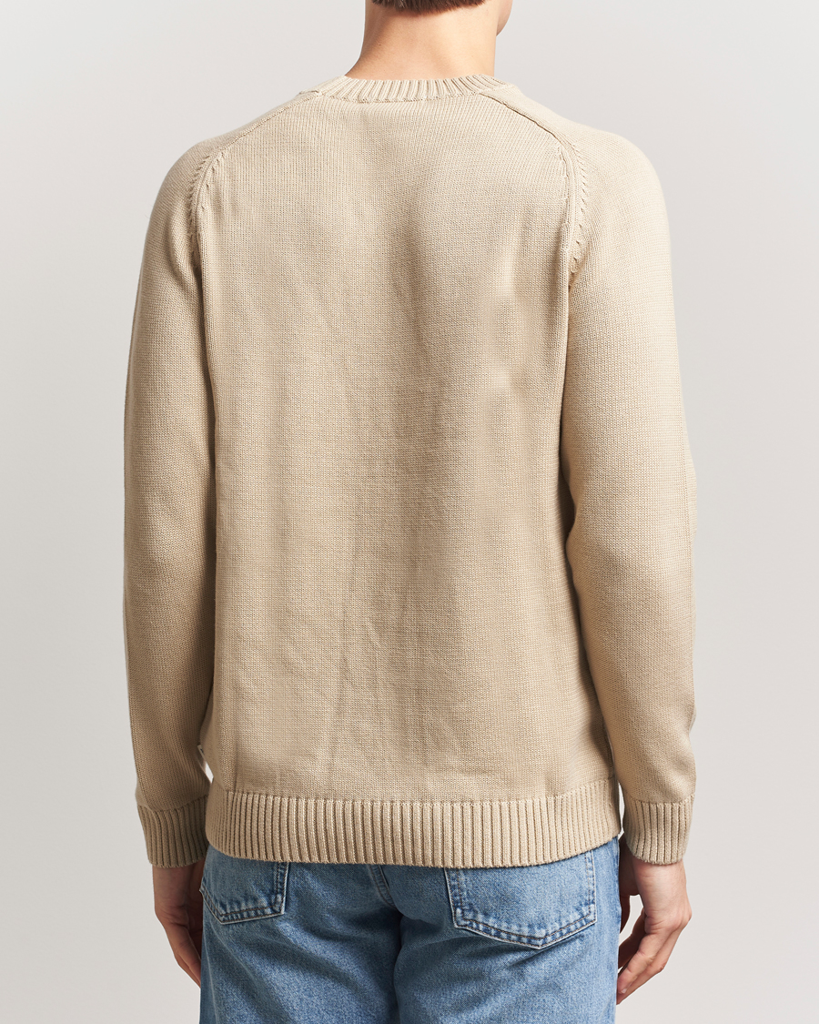 KnowledgeCotton Apparel Plain Knitted Cotton Crew Light Feather Grey